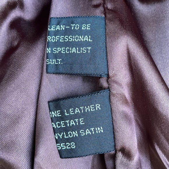 Vintage 90’s brown SAXONY leather oversized jacket - Picture 13 of 16